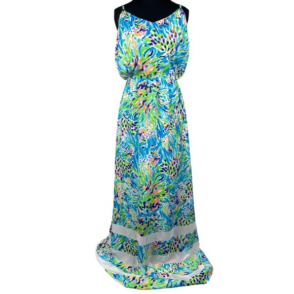 Lilly Pulitzer Dresses & Skirts - Lilly Pulitzer Deanna Long Maxi Dress in Sea Soirée Print Women Medium Boho Chic